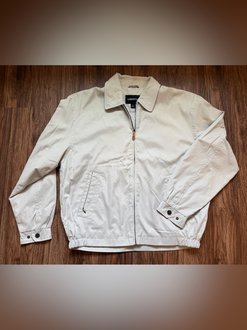London Fog Men's Size L Mesh Lined 7-Pocket Full Zip Zippered Jacket